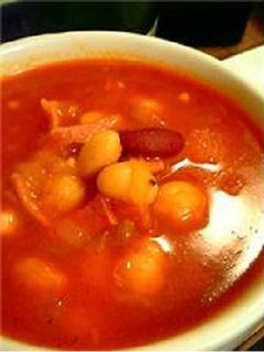 豆とトマトのスープ-レシピのメイン写真