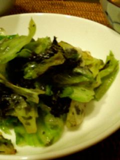 超簡単!レタスの韓国海苔炒め-レシピのメイン写真