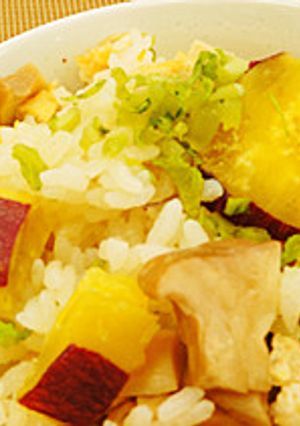 エリンギとさつまいもの炊き込みごはん-レシピのメイン写真
