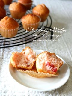 ストロベリーミニマフィン♡いちご尽くし♪-レシピのメイン写真