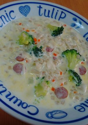 押し麦のミルクスープ-レシピのメイン写真