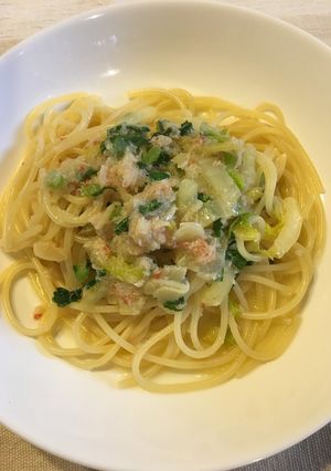 カニ缶と白菜のパスタ-レシピのメイン写真
