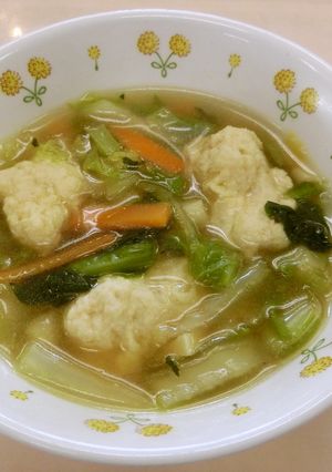 肉だんごスープ　★宇都宮学校給食-レシピのメイン写真