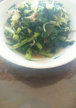 【超簡単！ 】大根葉とじゃこの炒め物-レシピのメイン写真