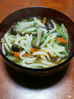 ☆きゃべつと水菜の簡単煮うどん☆-レシピのメイン写真