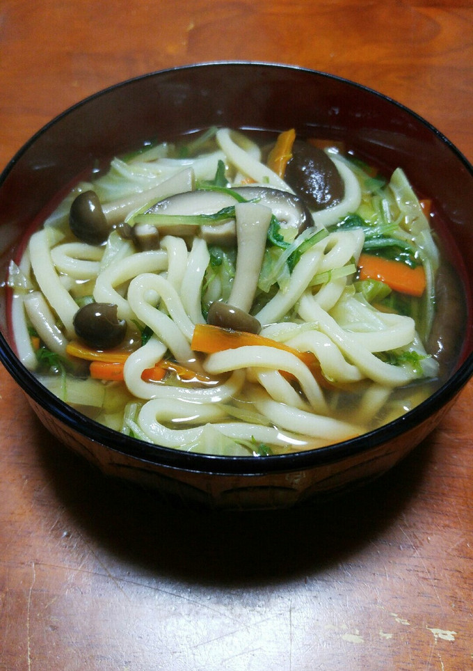 ☆きゃべつと水菜の簡単煮うどん☆-レシピのメイン写真