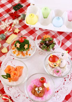 クリスマスパーティーにカップ寿司-レシピのメイン写真