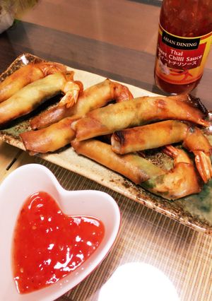 エビとパクチーの春巻き-レシピのメイン写真