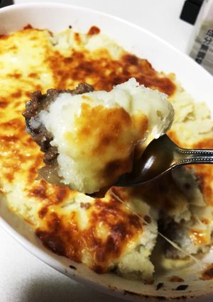 コストコマッシュポテトでひき肉チーズ焼き-レシピのメイン写真