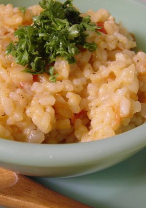 塩豚茹でたら☆ﾄﾏﾄﾁｰｽﾞﾘｿﾞｯﾄ-レシピのメイン写真