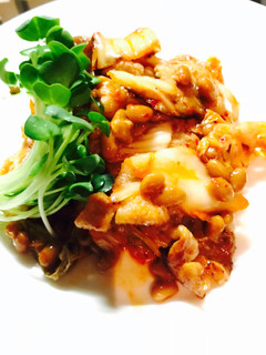 豚キムチ納豆炒め。。(納豆大好きw)-レシピのメイン写真