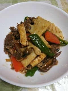 牛肉とたけのこのオイスターソース炒め♪-レシピのメイン写真