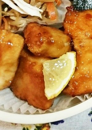 覚書用★給食メニュー鶏肉のレモン煮-レシピのメイン写真