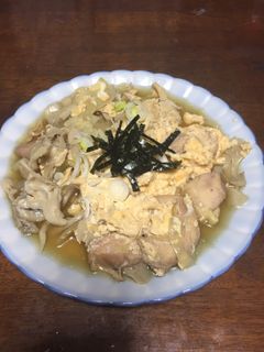 鶏もも肉と舞茸の卵とじ-レシピのメイン写真