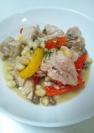 腸活！大豆と鶏肉のカレーヨーグルト炒め-レシピのメイン写真