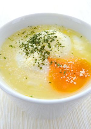 玄米スープ温玉のせスープリゾット-レシピのメイン写真