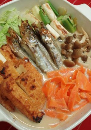 焼き焼きししゃも豆乳鍋-レシピのメイン写真