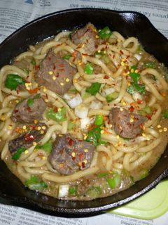 イシスキで本まぐろのヅケの焼きうどん-レシピのメイン写真
