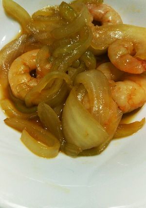 簡単！えびと玉ねぎの中華煮-レシピのメイン写真
