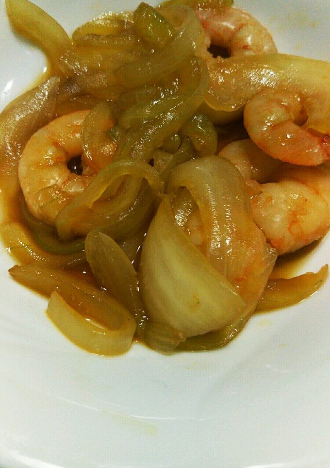 簡単！えびと玉ねぎの中華煮-レシピのメイン写真