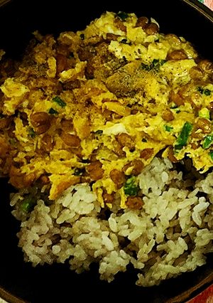 納豆チーズオムレツ丼-レシピのメイン写真