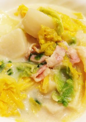 かぶと白菜のほっこりミルクスープ-レシピのメイン写真