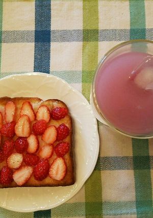 いちごシュガートースト-レシピのメイン写真