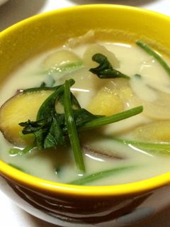 簡単☆ほうれん草とさつまいもの豆乳スープ-レシピのメイン写真