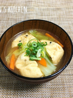 【 がんもどきの味噌汁♪】-レシピのメイン写真