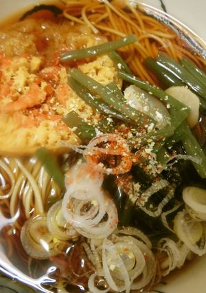 山菜えび天そば　-レシピのメイン写真