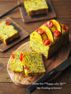 かぼちゃとほうれん草のケークサレ-レシピのメイン写真