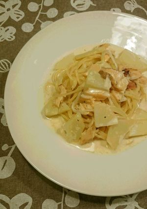 鮭のクリームパスタ。-レシピのメイン写真