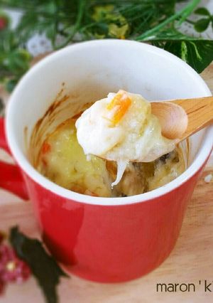 レンジで簡単♥ワンカップマカロニグラタン-レシピのメイン写真