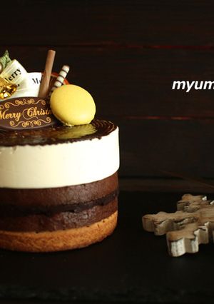 ババロアとガナッシュのクリスマスケーキ-レシピのメイン写真