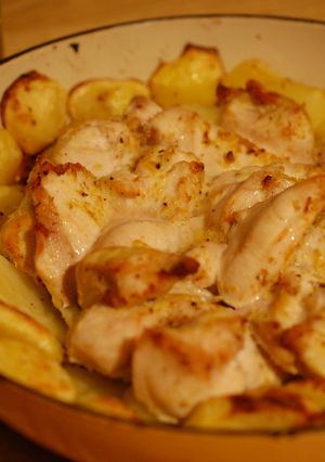 鶏むね肉とポテトのマスタード風味グリル-レシピのメイン写真