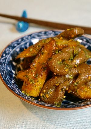 こんにゃくとちくわの磯辺炒め-レシピのメイン写真