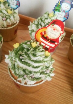 ☆簡単クリスマスツリーミニカップケーキ☆-レシピのメイン写真