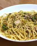 ツナとほうれん草＋胡麻のパスタ