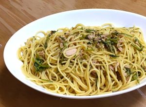 ツナとほうれん草＋胡麻のパスタ-レシピのメイン写真