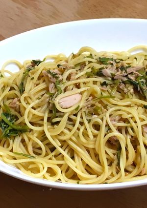 ツナとほうれん草＋胡麻のパスタ-レシピのメイン写真