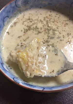 ベジタリアンもOK 白菜のクリームスープ-レシピのメイン写真