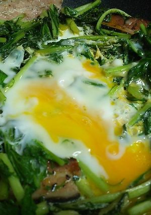 水菜のベーコン炒め-レシピのメイン写真