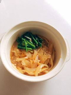 玉ねぎでカサ増し☆鍋焼き風うどん-レシピのメイン写真