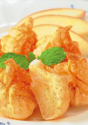 りんごのワンタン包み揚げ-レシピのメイン写真