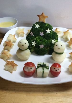 クリスマス♪星がいっぱいチーズフォンデュ-レシピのメイン写真