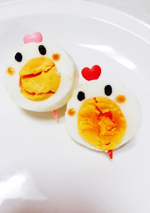 ゆで卵でにわとり-レシピのメイン写真