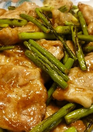 豚肉とニンニクの芽の炒めもの-レシピのメイン写真