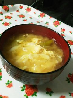 ネギが美味しい☆長ネギの卵とじお味噌汁-レシピのメイン写真