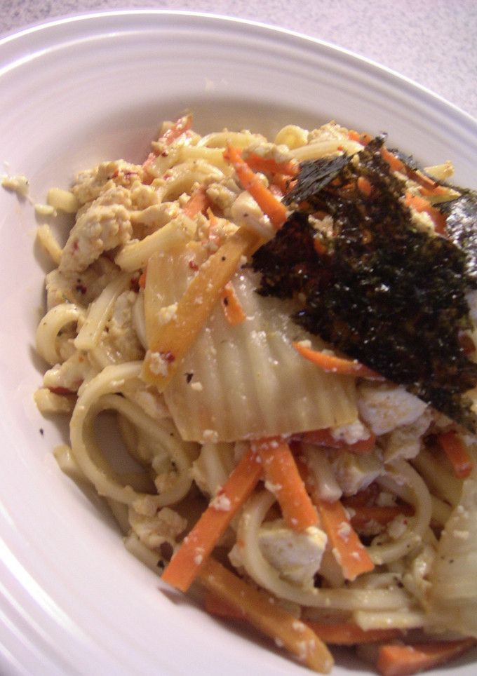 こくまろ♪キムマヨ豆腐の焼きうどん-レシピのメイン写真