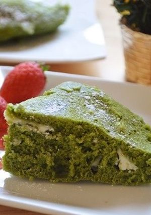 レンジで4分⁈クリスマスに「抹茶ケーキ」-レシピのメイン写真